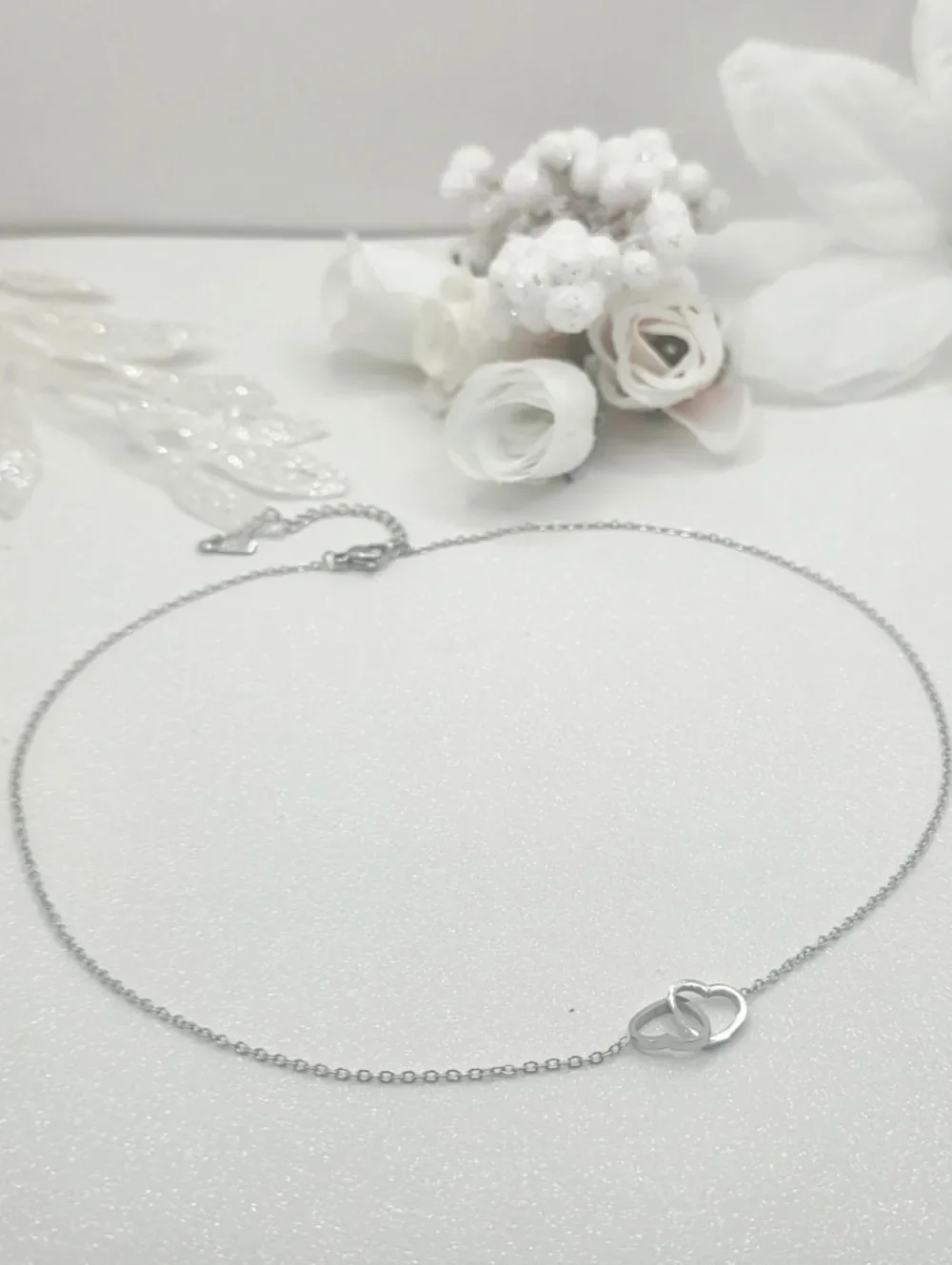 Stainless Steel Double Heart Necklace